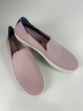 Rothy's Pink Slip-On classic knit Sneakers comfort shoes sz 9.5 women’s
